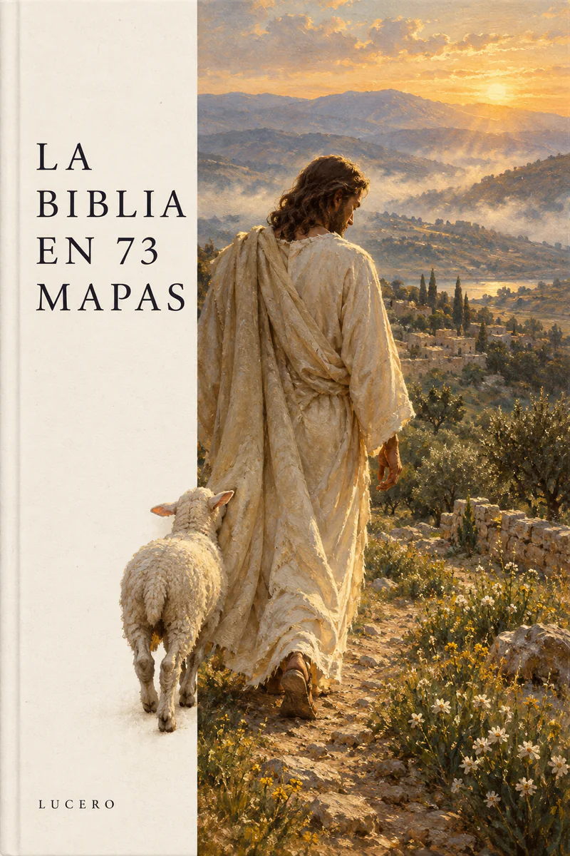 Portada de La Biblia en 73 mapas: edición católica con un mapa visual por cada libro